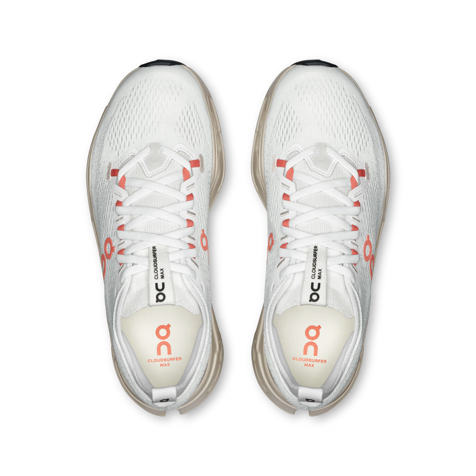 On Womens Cloudsurfer Max Ivory/Salmon 3WF30223297