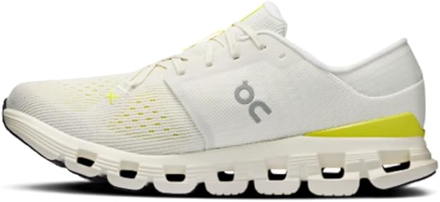 On Men's Cloud X 4 Sneakers Ivory/Lime 3ME30043072