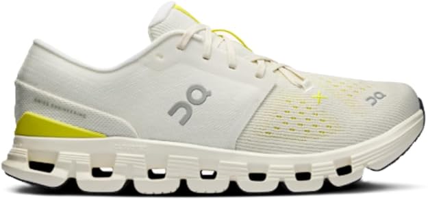 On Men's Cloud X 4 Sneakers Ivory/Lime 3ME30043072