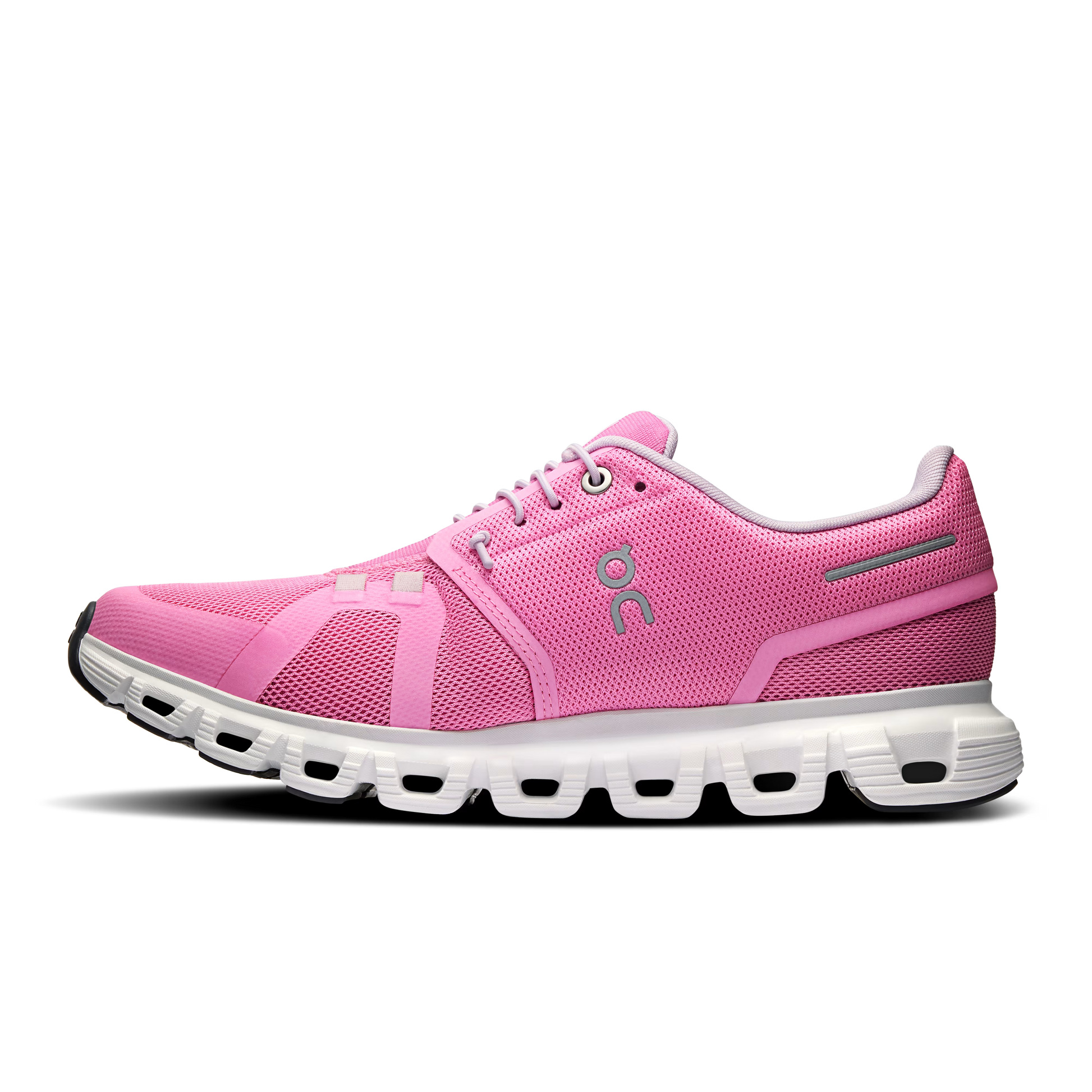 On Womens Cloud 6 Raspberry/White 3WF10063013