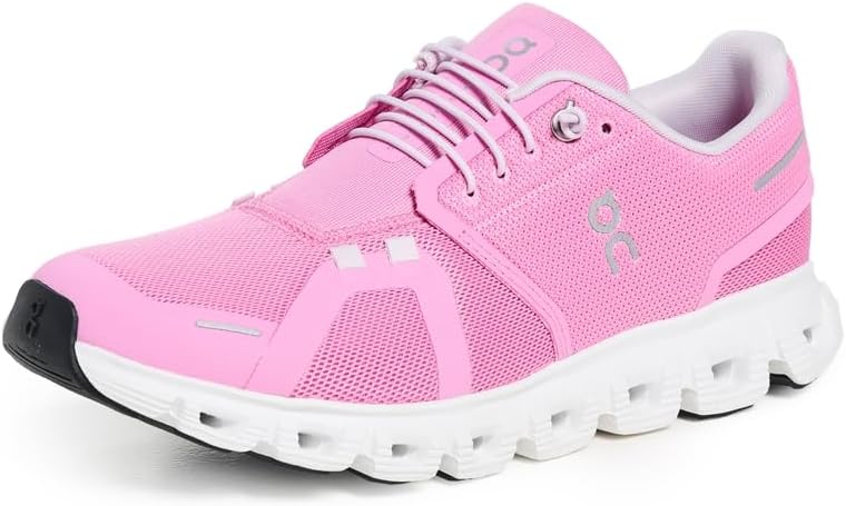 On Womens Cloud 6 Raspberry/White 3WF10063013