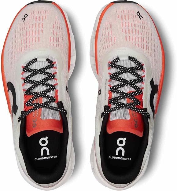 On Women's Cloudmonster Sneakers White | Flame 3WE10111527