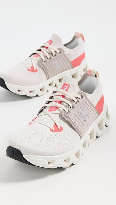 On Women's Cloudswift 4 Running Shoes Cream/Salmon 3WF10113106