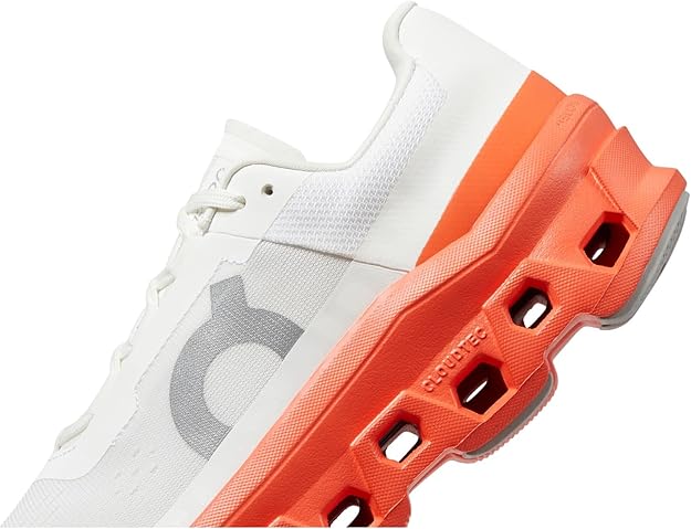 On Women's Cloudmonster Sneakers White/Flame 3WE10110256