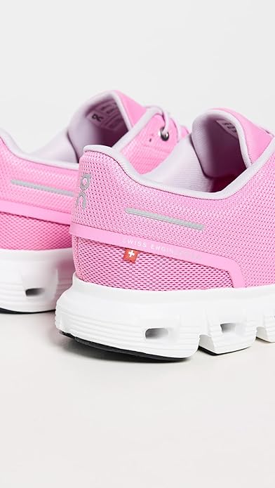 On Womens Cloud 6 Raspberry/White 3WF10063013