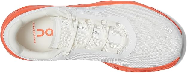 On Women's Cloudmonster Sneakers White/Flame 3WE10110256