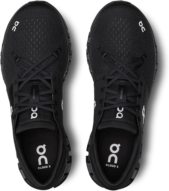 On Men's Cloud X 4 Sneakers Black | Eclipse 3ME30040106