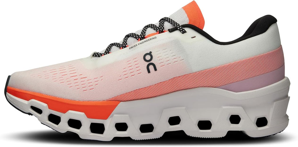 On Mens Cloudmonster 2 White/Flame 3ME10120256