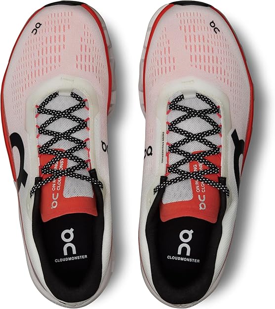 On Mens Cloudmonster 2 White/Flame 3ME10120256