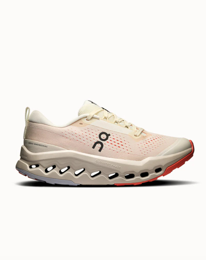On Womens Cloudsurfer Trail 2 Ivory/Salmon 3WF30103297