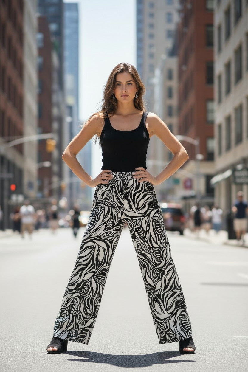 Monaco Print Pants B601